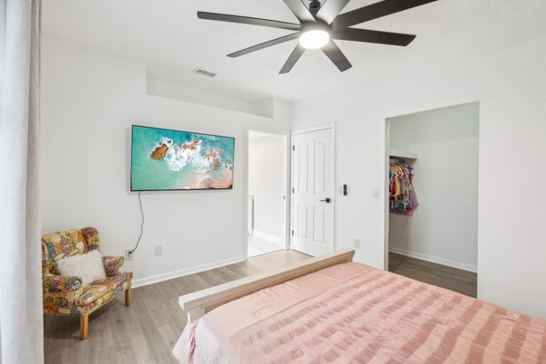 Bedroom, Interior, Wood Texture Flooring