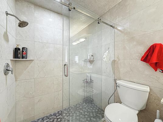 Bathroom, Glass Shower, Interior, Marble Walls