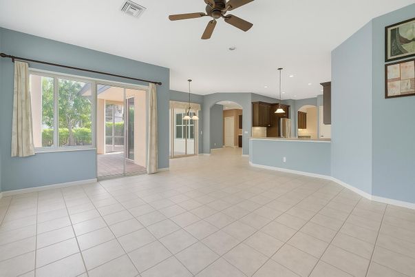 Empty room, Interior, Kitchen, Pendant Lights, Recessed Lighting