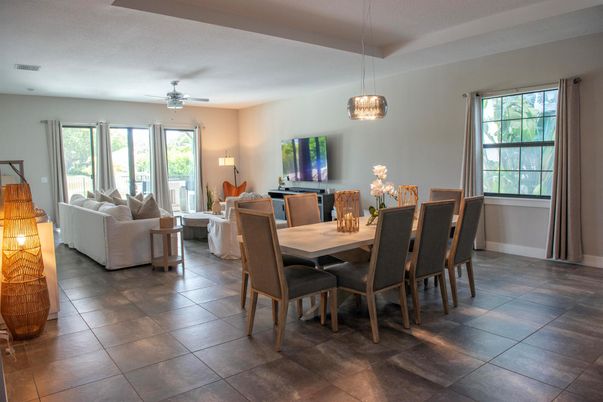 Dining room, Interior, Living room, Pendant Lights