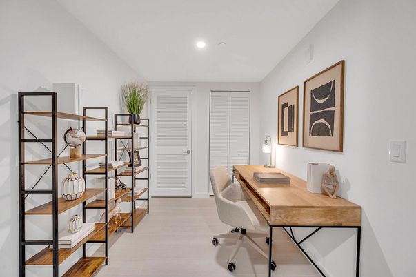 Home Office, Interior, Recessed Lighting