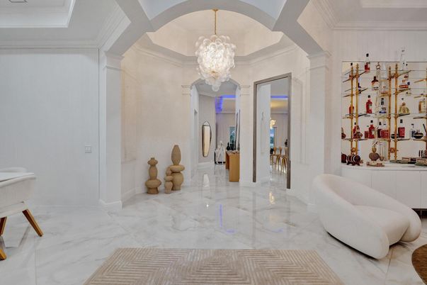 Chandelier, Interior, Marble, Wine Storage