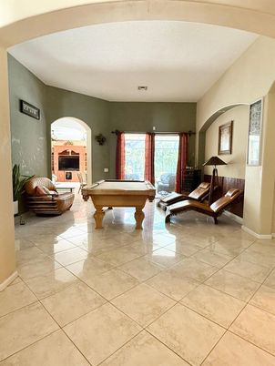 Billiard Table, Fireplace, Game Room, Interior