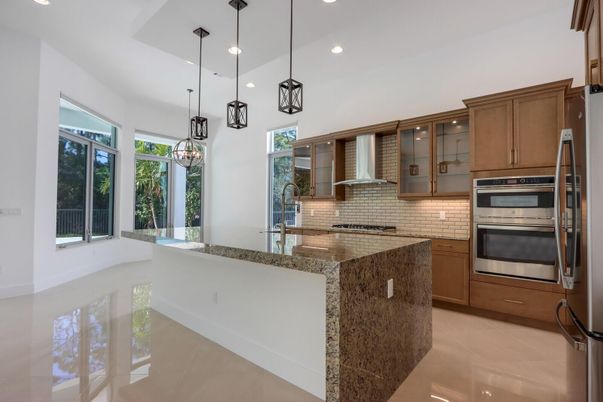 Interior, Kitchen, Pendant Lights, Recessed Lighting, Stainless Steel Appliances