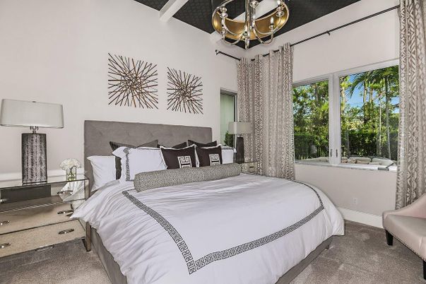 Bedroom, Chandelier, Interior