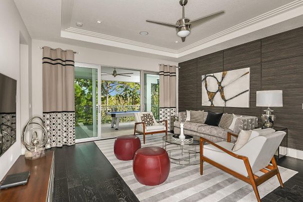 Game Room, Interior, Living room, Recessed Lighting, Wood Texture Flooring