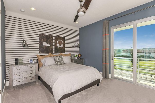 Bedroom, Interior, Recessed Lighting