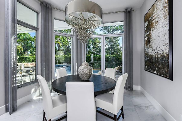 Chandelier, Dining room, Interior, Marble