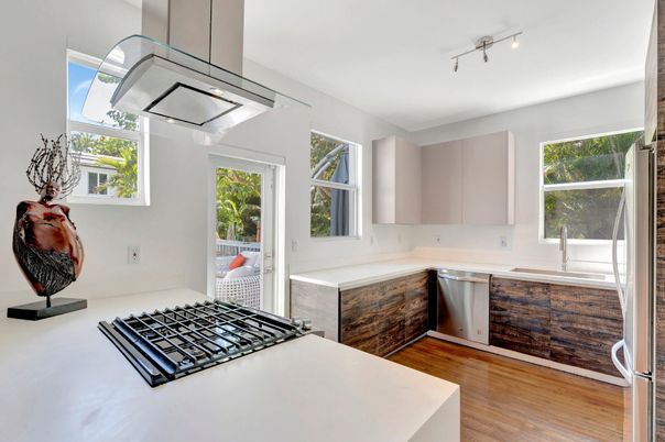 Interior, Kitchen, Wood Texture Flooring