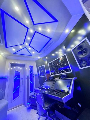 Glass Ceilings, Home Office, Interior, Recessed Lighting, Sun Room, Wood Texture Flooring