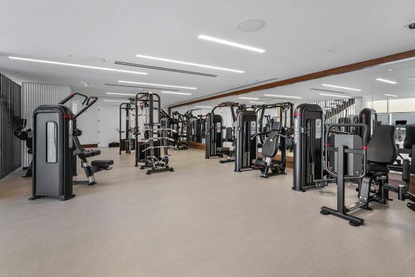 Fitness Equipment, Gym, Interior, Recessed Lighting