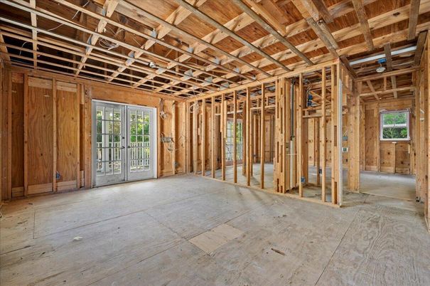 Empty room, Interior, Wooden Beams, Wooden Ceilings, Wooden Walls