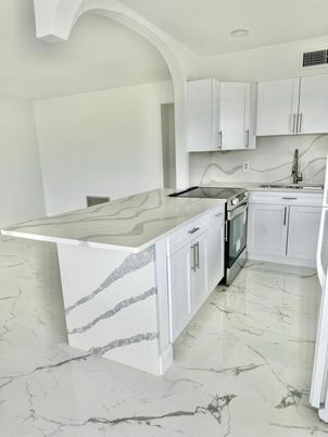 Interior, Kitchen, Marble, Recessed Lighting