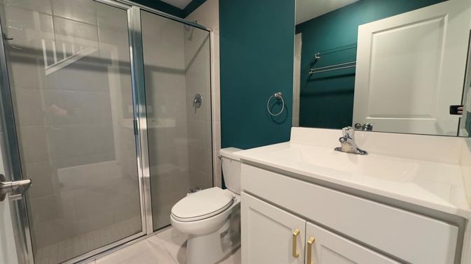 Bathroom, Glass Shower, Interior