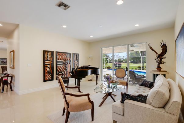 Interior, Living room, Piano, Recessed Lighting