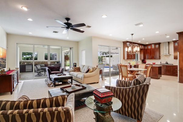 Chandelier, Dining room, Interior, Kitchen, Living room, Recessed Lighting