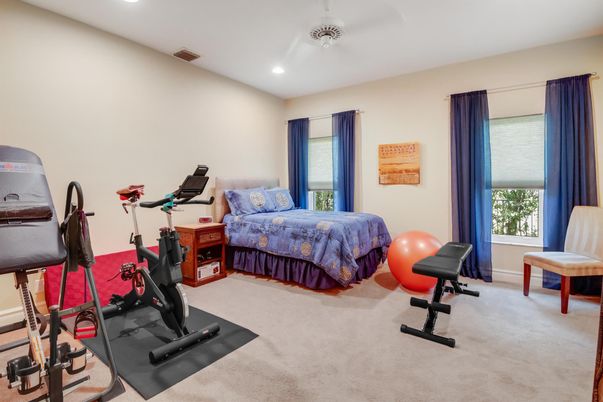 Bedroom, Fitness Equipment, Interior, Recessed Lighting