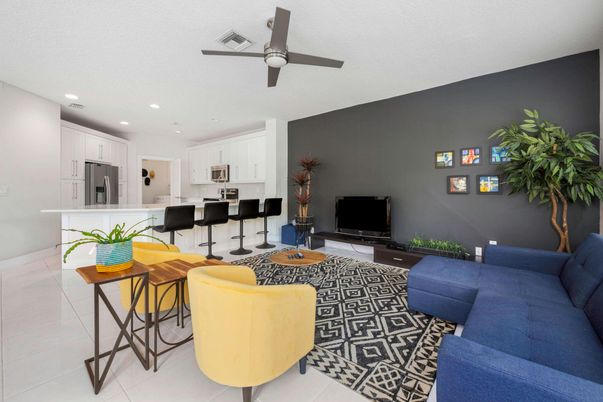 Interior, Kitchen, Living room, Recessed Lighting