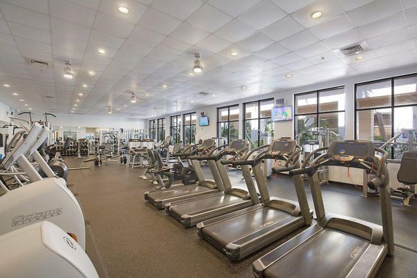 Fitness Equipment, Gym, Interior, Recessed Lighting