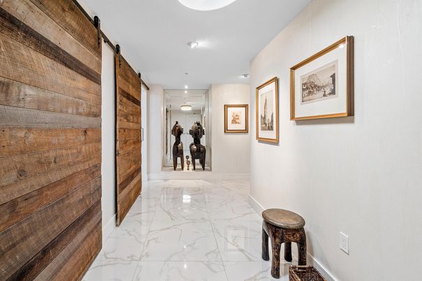 Interior, Marble, Recessed Lighting, Wooden Walls