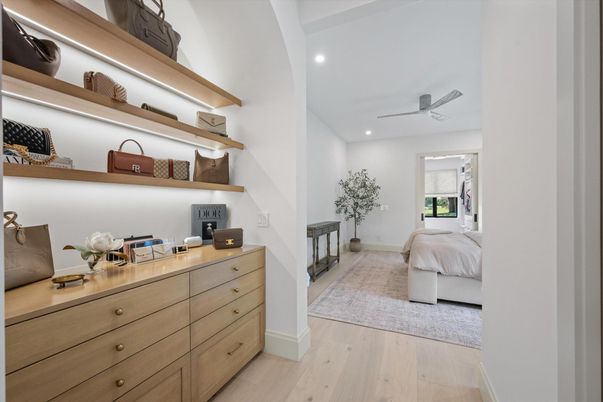 Bedroom, Home Office, Interior, Recessed Lighting, Wood Texture Flooring