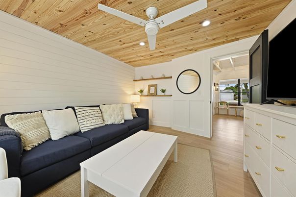 Interior, Living room, Recessed Lighting, Wooden Ceilings, Wood Texture Flooring