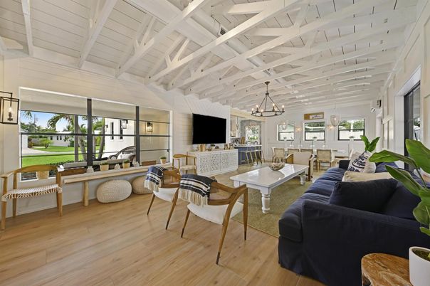 Dining room, Interior, Living room, Pendant Lights, Wood Texture Flooring