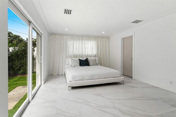 Bedroom, Interior, Marble, Recessed Lighting