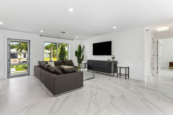 Interior, Living room, Marble, Recessed Lighting