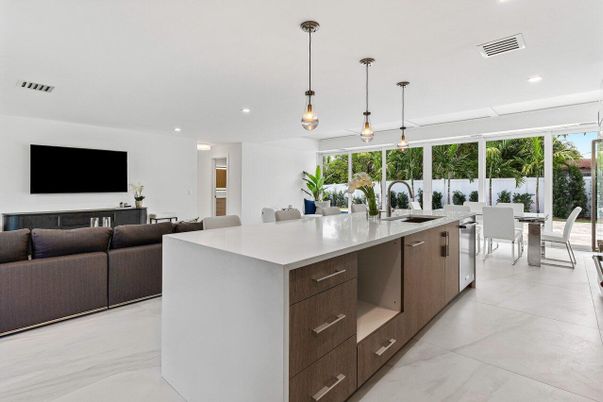 Dining room, Interior, Kitchen, Pendant Lights, Recessed Lighting