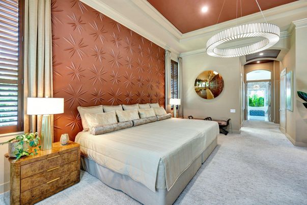 Bedroom, Interior, Pendant Lights, Recessed Lighting