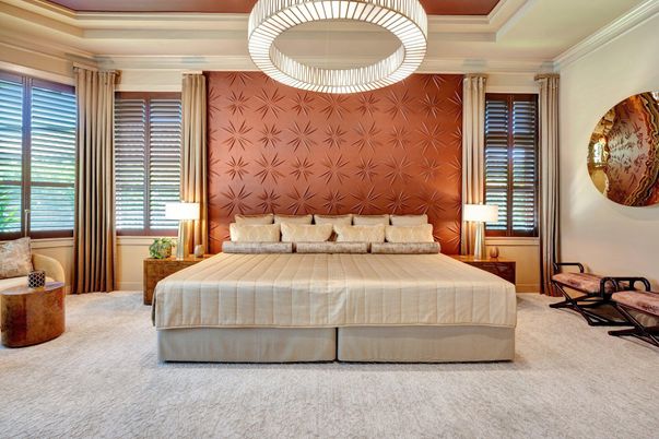 Bedroom, Interior, Pendant Lights