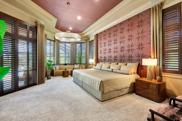 Bedroom, Interior, Pendant Lights, Recessed Lighting