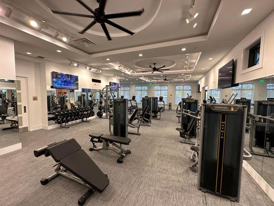 Fitness Equipment, Gym, Interior, Recessed Lighting