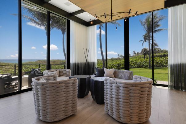 Interior, Living room, Sun Room, Water, Wood Texture Flooring
