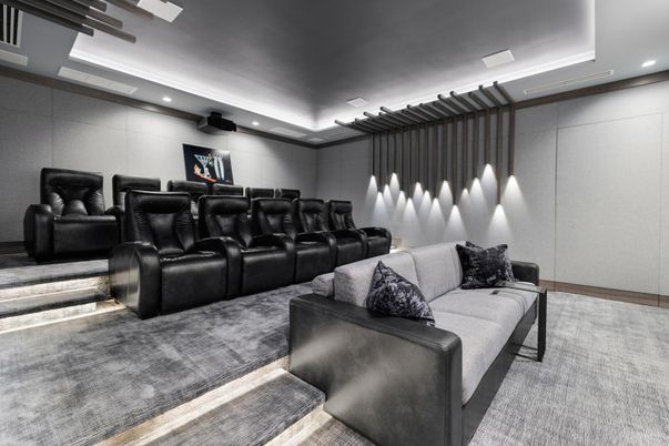 Home Theatre Room, Interior, Recessed Lighting, Theatre Room