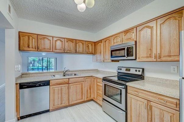 Interior, Kitchen, Wood Texture Flooring