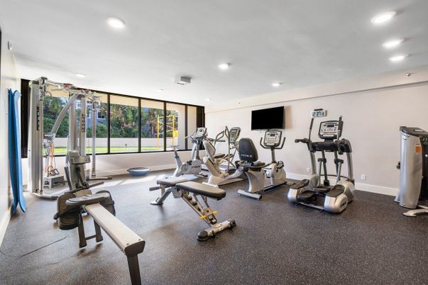Fitness Equipment, Gym, Interior, Recessed Lighting