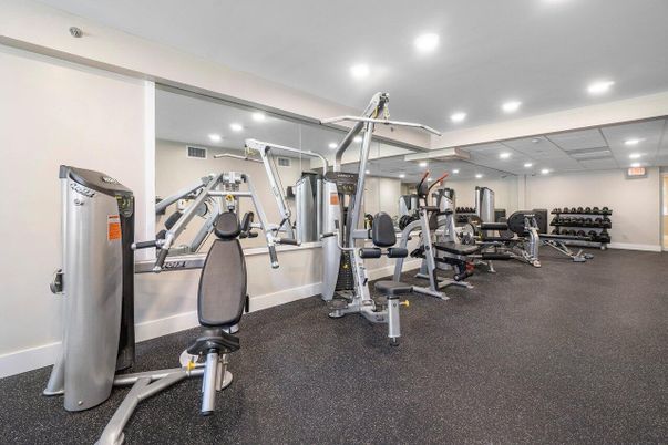 Fitness Equipment, Gym, Interior, Recessed Lighting