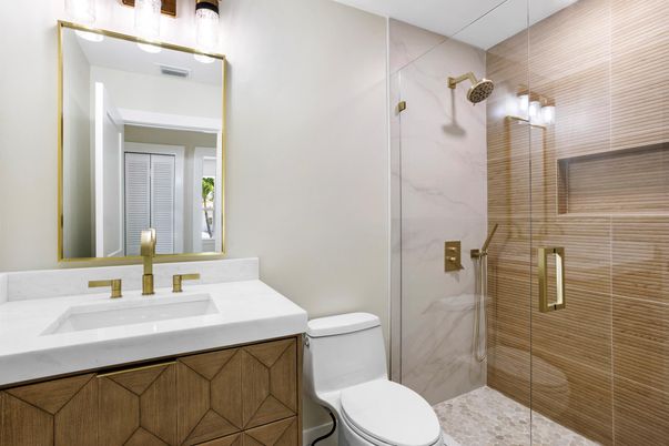 Bathroom, Glass Shower, Interior, Marble Walls