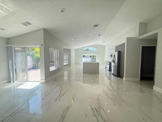 Interior, Kitchen, Marble, Recessed Lighting