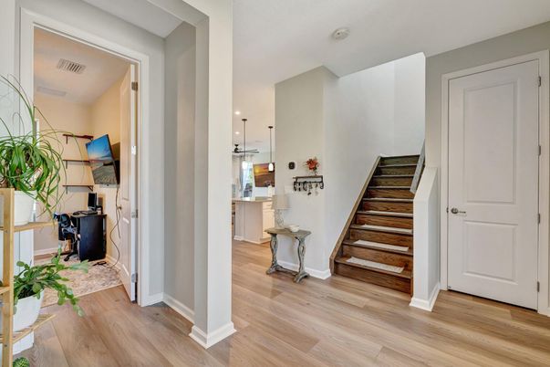 Interior, Pendant Lights, Recessed Lighting, Wood Texture Flooring