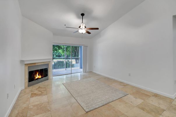 Empty room, Fireplace, Interior