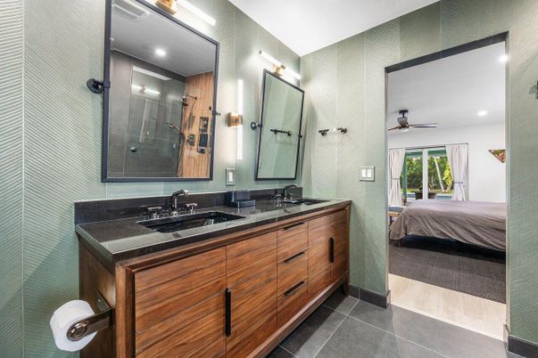 Bathroom, Bedroom, Dual Sink Vanities, Interior, Recessed Lighting