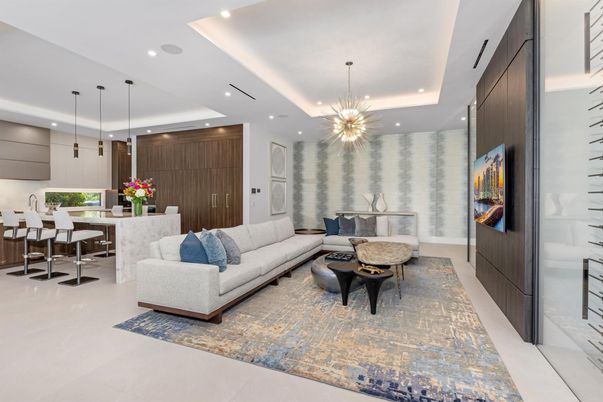 Interior, Kitchen, Living room, Pendant Lights, Recessed Lighting