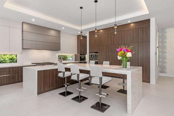 Interior, Kitchen, Pendant Lights, Recessed Lighting, Stainless Steel Appliances