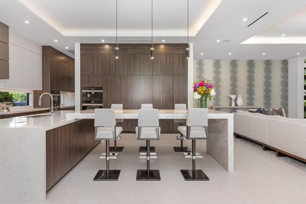 Interior, Kitchen, Pendant Lights, Recessed Lighting, Stainless Steel Appliances