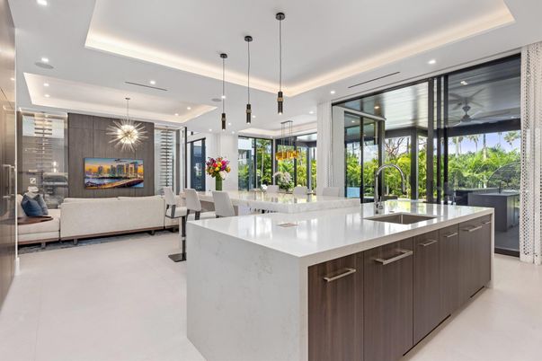 Dining room, Interior, Kitchen, Living room, Pendant Lights, Recessed Lighting