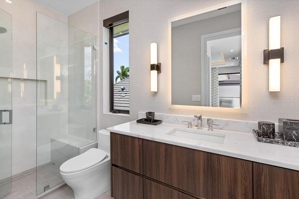 Bathroom, Glass Shower, Interior