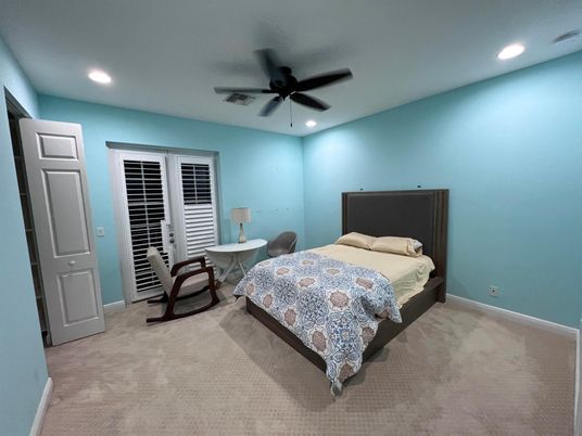Bedroom, Interior, Recessed Lighting
